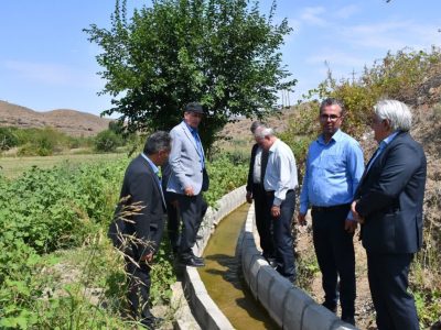 بازدید رئیس سازمان جهاد کشاورزی آذربایجان شرقی از فاز ۳ کانال آبیاری عمارت