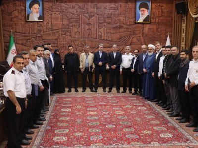 تجلیل شهردار و اعضای شورای اسلامی شهر تبریز از آتش‌نشانان