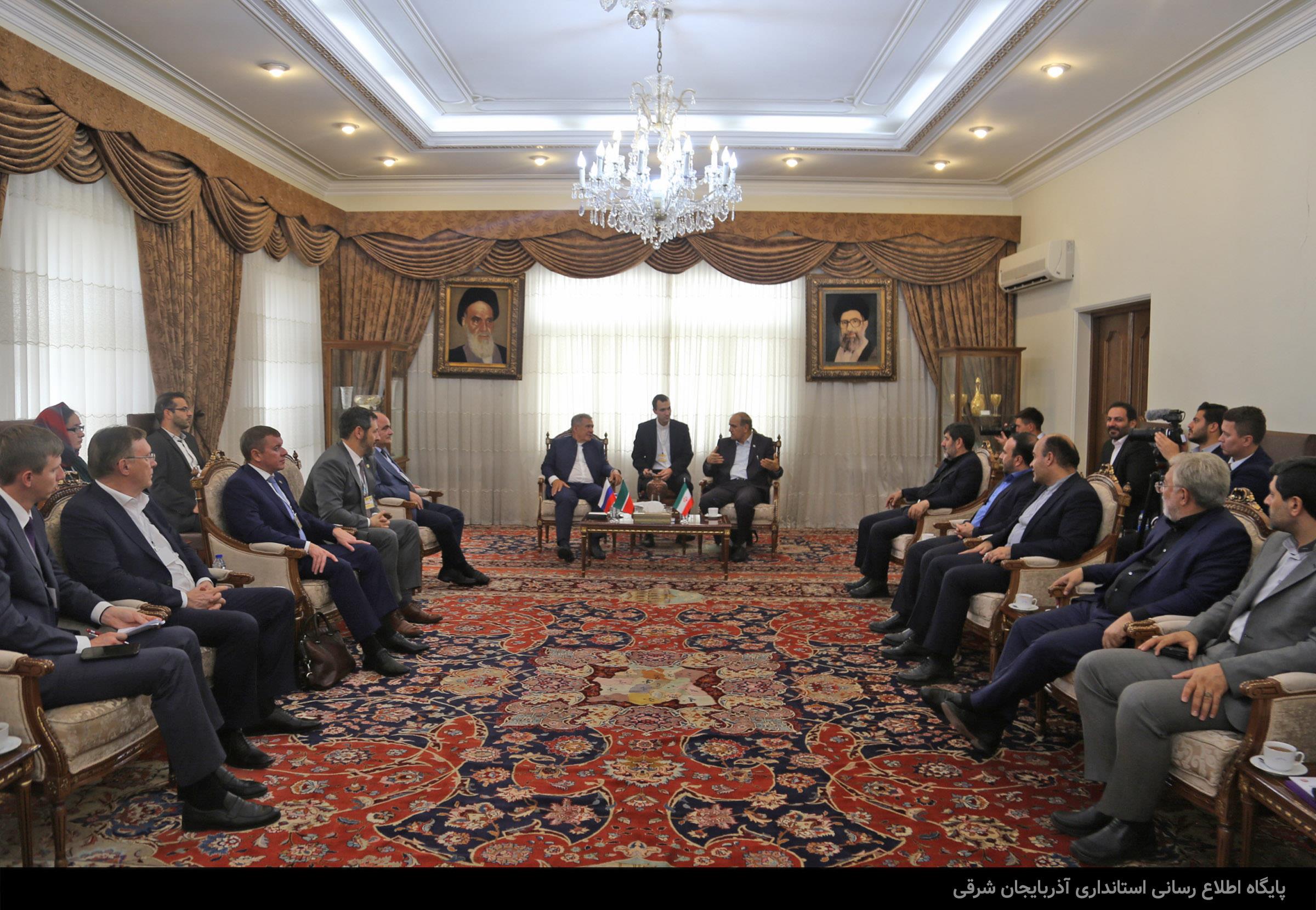 استاندار در دیدار با رئیس جمهور تاتارستان تأکید کرد:استفاده از ثبات و امنیت مرزهای آذربایجان شرقی برای توسعه روابط با کشورهای همسایه