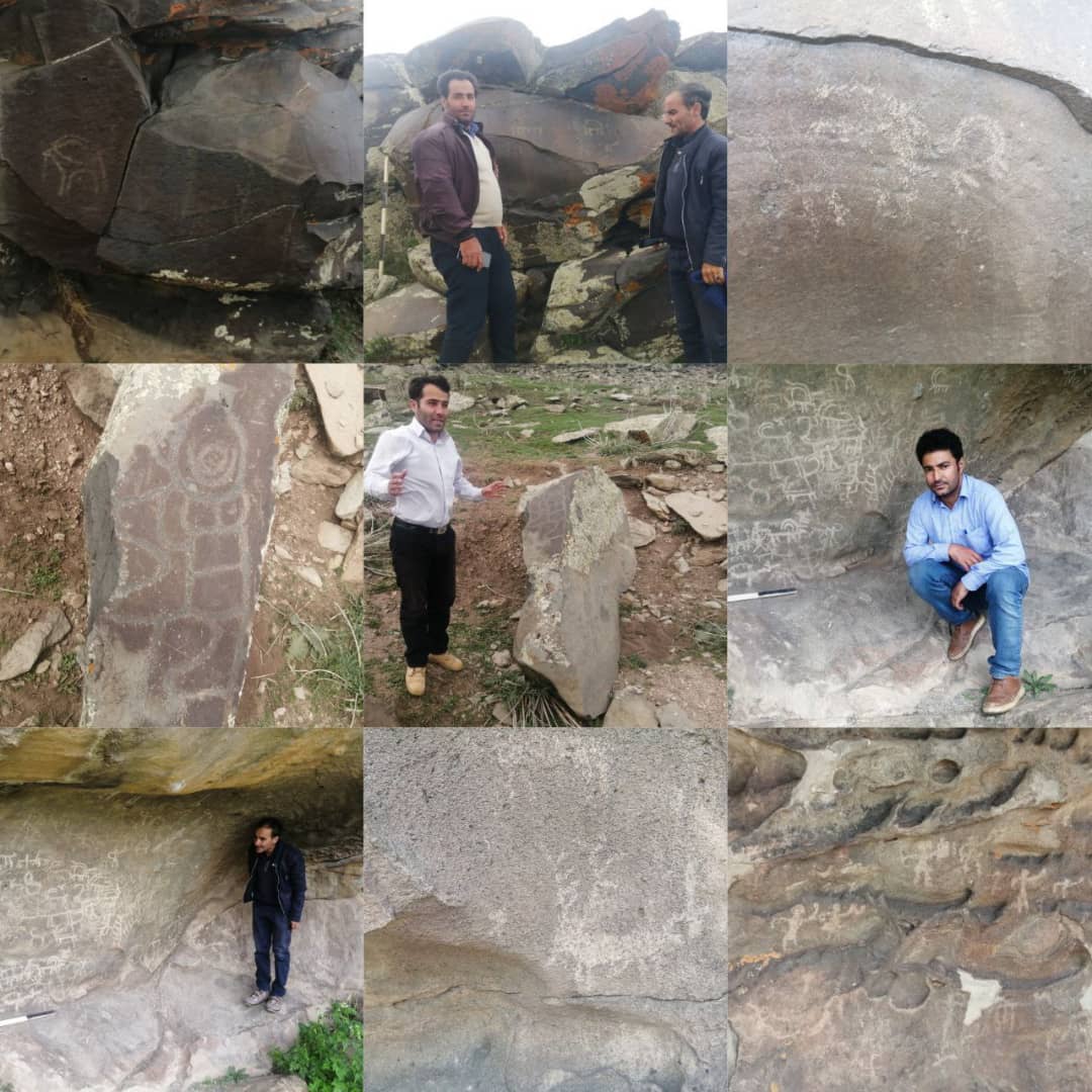 کشف سنگ نگاره‌های باستانی در شهرستان ورزقان