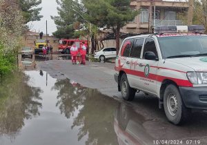 امدادرسانی نیرو های امدادی هلال احمر آذربایجان شرقی به ۱۱۰ خانوار متأثر از سیل و آبگرفتگی در شهرستان بناب