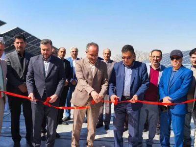 افتتاح نیروگاه خورشیدی اداره امور شعب استان آذربایجان شرقی