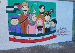 نقاشی دیواری نوجوانان هنرمند به مناسبت روز دانش‌آموز و یادبود شهدای نوجوان