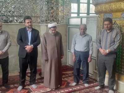 غبارروبی ضریح مطهر امامزاده سیدمحمد نوجه مهر جلفا