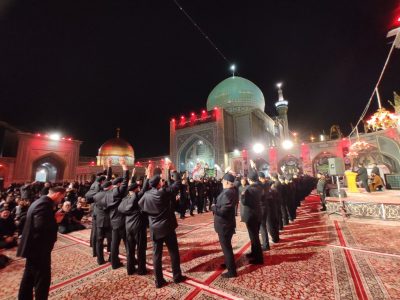 عزاداری سنتی دسته جات تبریز در آستان قدس رضوی بمناسبت شام غریبان امام رضا