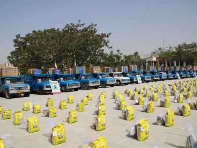رزمایش اهدای ۱۰۰۰ بسته معیشتی