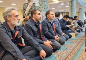 حضور پرشور کارکنان مجتمع مس سونگون در مراسم بزرگداشت اولین سالگرد شهادت آیت‌الله رئیسی و همراهان