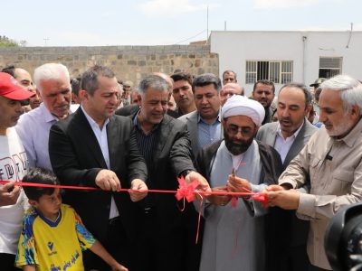 آیین افتتاح زمین چمن مصنوعی فوتبال بخش ممقان