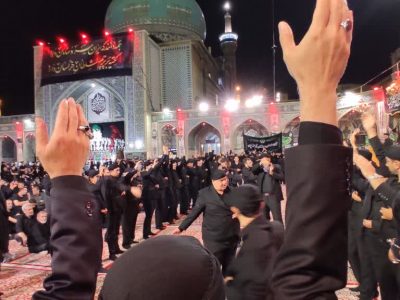 عزاداری سنتی هیئات تبریزی در حرم رضوی