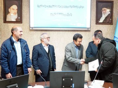 تجلیل از وحید کاظم زاده اندیشه‌ورز فعال و نمونه بخش کشاورزی در دانشگاه تبریز