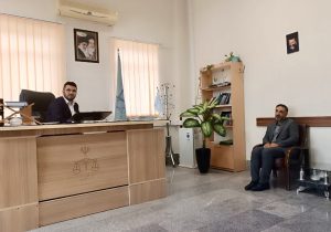دیدار رئیس ستادبازسازی عتبات عالیات شهرستان خداآفرین با دادستان شهرستان