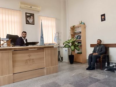 دیدار رئیس ستادبازسازی عتبات عالیات شهرستان خداآفرین با دادستان شهرستان