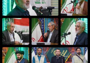 زیر پرچم نورانی گنبد سیدالشهدا(ع)،در مسجد باغمیشه تبریز،دل‌ها به آسمان عشق دوخته شد