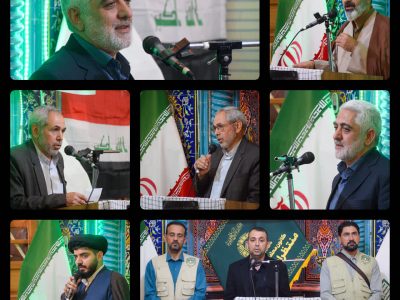 زیر پرچم نورانی گنبد سیدالشهدا(ع)،در مسجد باغمیشه تبریز،دل‌ها به آسمان عشق دوخته شد
