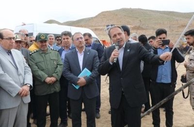 بازدید استاندار آذربایجان شرقی از طرح شبکه پایاب سد خداآفرین