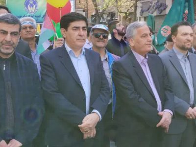 ​​​​​​​حضور سرپرست بنیاد آذربایجان شرقی در راهپیمایی روز قدس