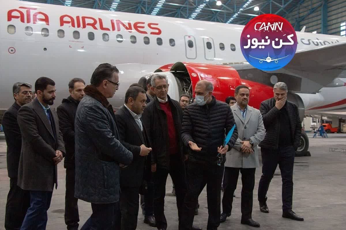 بازدید رئیس سازمان هواپیمایی کشوری از آشیانه هواپیمایی آتا در تبریز