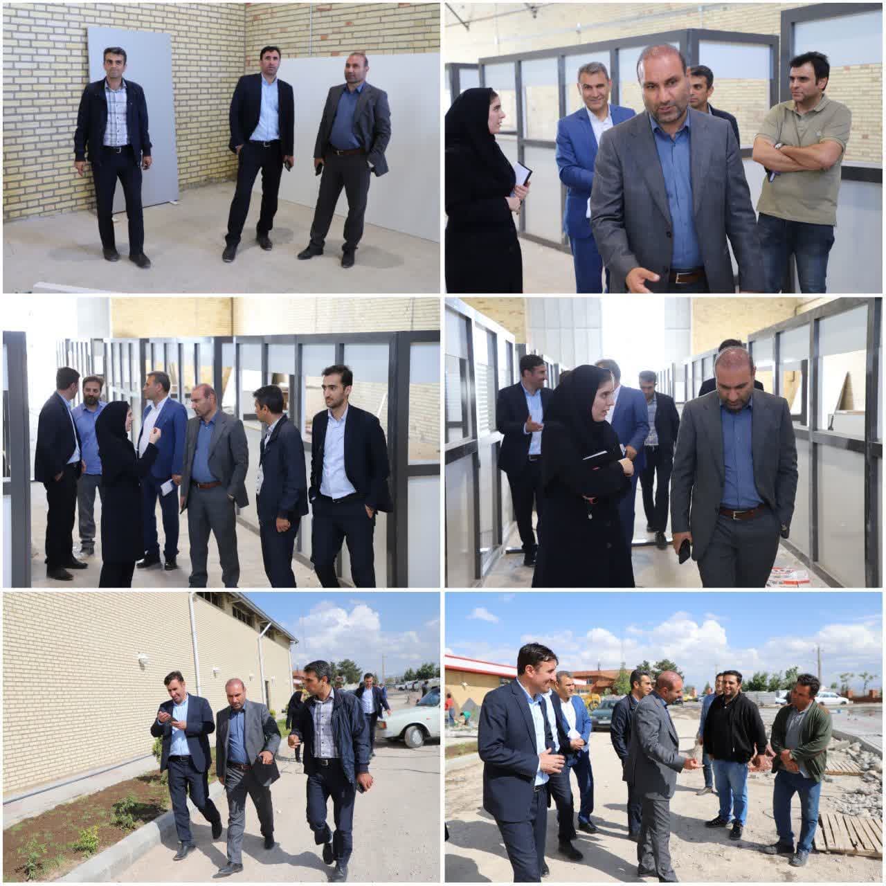 بازدید مهندس سعیدی از مراحل نهایی مرکز اشتغال و کارآفرینی مجموعه هشت بهشت شهر جدید سهند