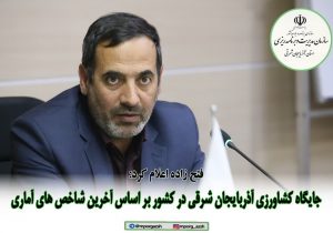 جایگاه کشاورزی آذربایجان شرقی در کشور بر اساس آخرین شاخص های آماری