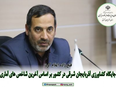 جایگاه کشاورزی آذربایجان شرقی در کشور بر اساس آخرین شاخص های آماری