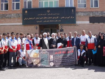بدرقه ۸۰ جوان هلال‌احمری آذربایجان‌شرقی به مشهد مقدس در قالب طرح «قدم به قدم در مسیر بهشت»