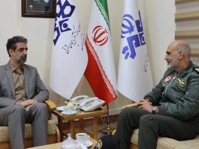 دیدار فرمانده پایگاه هوایی شهید فکوری تبریز با مدیرکل صداوسیمای آذربایجان شرقی