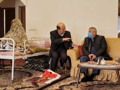 عیادت سرپرست بنیاد آذربایجان شرقی از همسر شهید میرکاظم پور در تبریز